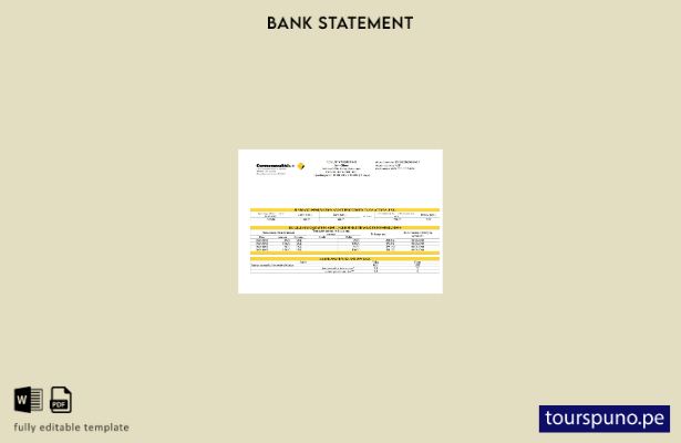 listo para imprimir plantilla de extracto bancario de comprobante de dirección 1